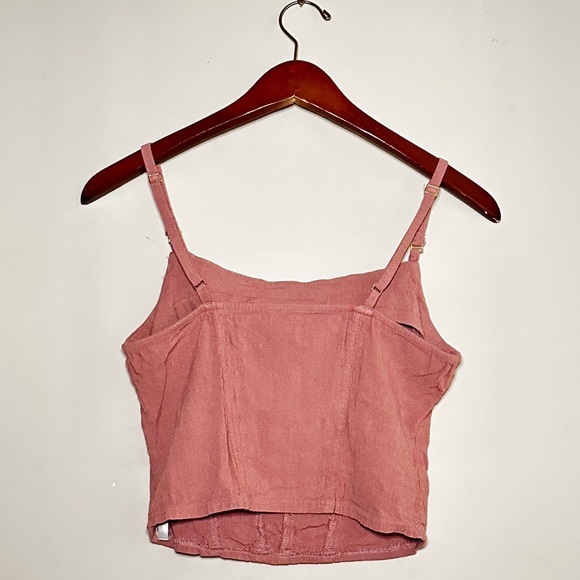 Blush pink corset style tank top; Cropped; Size Small - Picture 3 of 6